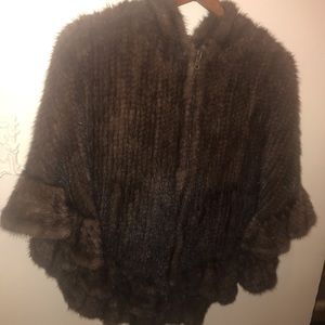 Mink poncho